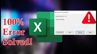 Fix Your Excel Error in 5 Minutes – Run-Time Error 13 "Type Mismatch" | Excel Tech & Tricks
