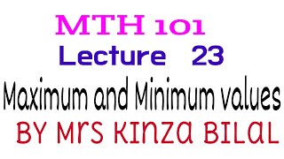 MTH101 Short Lecture 23| Education World| Kinza Bilal