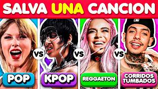 POP vs KPOP vs REGGAETON vs REGIONAL MEXICANO: SAVE ONE SONG 🎵😲 | TriviaTime