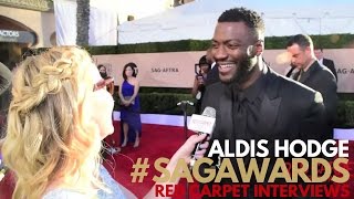 Aldis Hodge #HiddenFigures interviewed on the 23rd Screen Actors Guild Awards Red Carpet #SAGAwards