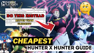 CHEAPEST WAY TO GET HUNTER X HUNTER SKINS | FULL EVENT GUIDE | HUNTER X HUNTER MLBB COLLAB