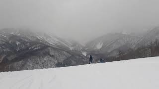 2021/1/30 白馬岩岳スノーフィールド 難関コースIwatake Back Bowl ViewBを滑ってみました。非圧雪急斜面だけど素直で楽しいコース。