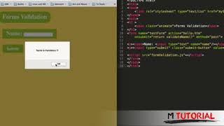 Tutorial JavaScript for beginners #44 JavaScript Forms Validation # M Tutorial