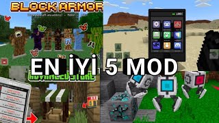 MİMECRAFT PE TELEFONDAN OYNANAN EN İYİ 5 MOD mcpe best 5 addon