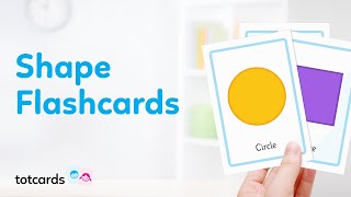 Shape flashcards - Shapes flash cards for kids - learn basic shapes - Totcards (4K)