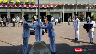 Pengibaran Bendera Merah Putih Dalam Gladi Bersih Upacara HUT RI 2023  di Yogyakarta