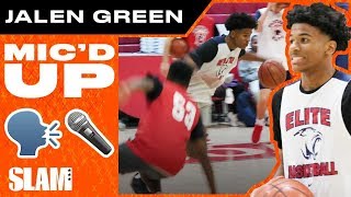 Jalen Green was WYLIN’ in the Gym MIC’D UP 😂 | SLAM Practice