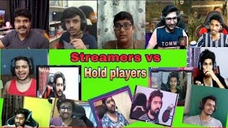 Streamers vs Hold players || Unq Gamer, Telugu Gamer, Prasad the gamer, Gameboy yt, Shoutout yt,