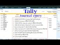 journal voucher entry in tally prime | journal entry in tally | journal entry in tally   erp 9