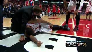 Derrick Rose ACL Knee Injury - 4 28 2012 2012 NBA Playoffs Game 1