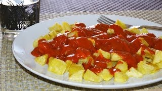 Fried Potatoes in Spicy Tomato Sauce (Patatas Bravas) - Easy Spanish Tapas Recipe