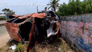 TATA PUNCH ACCIDENT CRASH AT TRIVANDRUM HIGHWAY NEAR CHAKKAI JUNCTION (video date 25 April 2023)