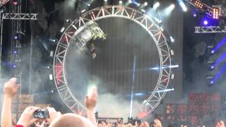 Tommy Lee with rollercoaster, Mötley Crüe @ Rockin' Hellsinki, Kaisaniemi - June 7th, 2012