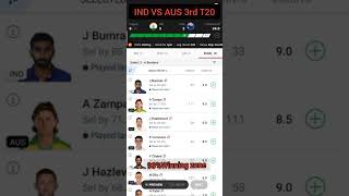 TEAM RANK #1 India vs Australia T201  BEST TEAM PREDICTION | DREAM 11 grand league winning tips T20