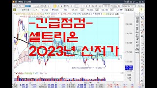 -긴급점검- 셀트리온  2023년 신저가