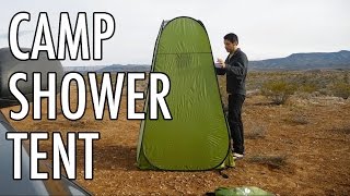 Testing the New Camp Shower Tent