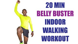 Belly Buster Walk at Home Workout/ 20 Minute Indoor Walking Cardio 🔥200 Calories🔥
