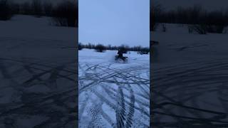 360 quad drift on ice #honda #quad #ice drifting