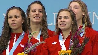 Team Canada Teens Win 4x100 Medley at World Junior Swimming Championships