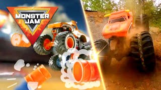 Stunts with El Toro Loco, Grave Digger and MORE 🔥| Monster Jam | Toys for Kids