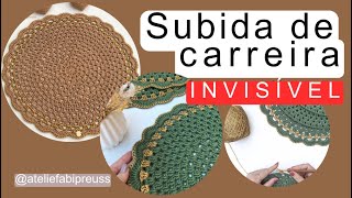 PARTE 1 Subida de carreira invisível- Americano Tradicional Econômico de Crochê #crochet