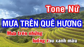 Mưa Trên Quê Hương (Karaoke Beat) - Tone Nữ