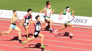 2015和歌山国体陸上 少年男子Ｂ100ｍ準決勝2組 20151003