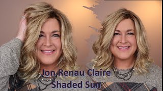 Jon Renau CLAIRE in Shaded Sun 27T613S8 | WIG REVIEW | Mid-length wavy  mono top lace front style