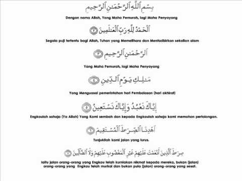 Maksud Surah Al Fatihah Dalam Tulisan Jawi