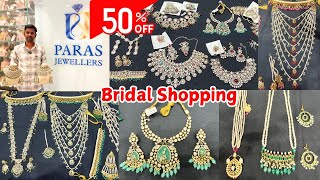 Charminar Bridal Jewellery Shopping Flat 50% OFF Celebrity Style CZ Polki Bridal Neck Sets