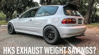 STOCK vs AFTERMARKET EXHAUST weight comparison