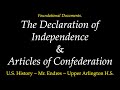 Lecture 1: The Declaration of Independence & Articles of Confederation (U.S. History ~ UAHS)