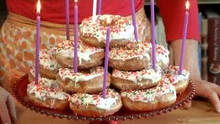 How to Make a Doughnut Birthday Cake : Sweet Delights