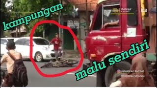 Duh malunya  , Nyeting dijalan UMUM jatuh, anak ini Malah marah - marah ke orang lain