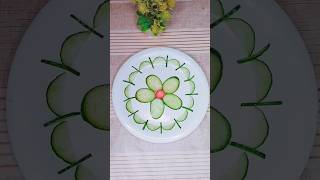 #saladcarving #vegetableart #art #cuttingfruit #cucumbercarving #cookwithsidra #shorts #diy #crafts