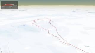 Interactive 3D flight: Riisin rääpäsy snowshoe trail in Riisitunturi National Park