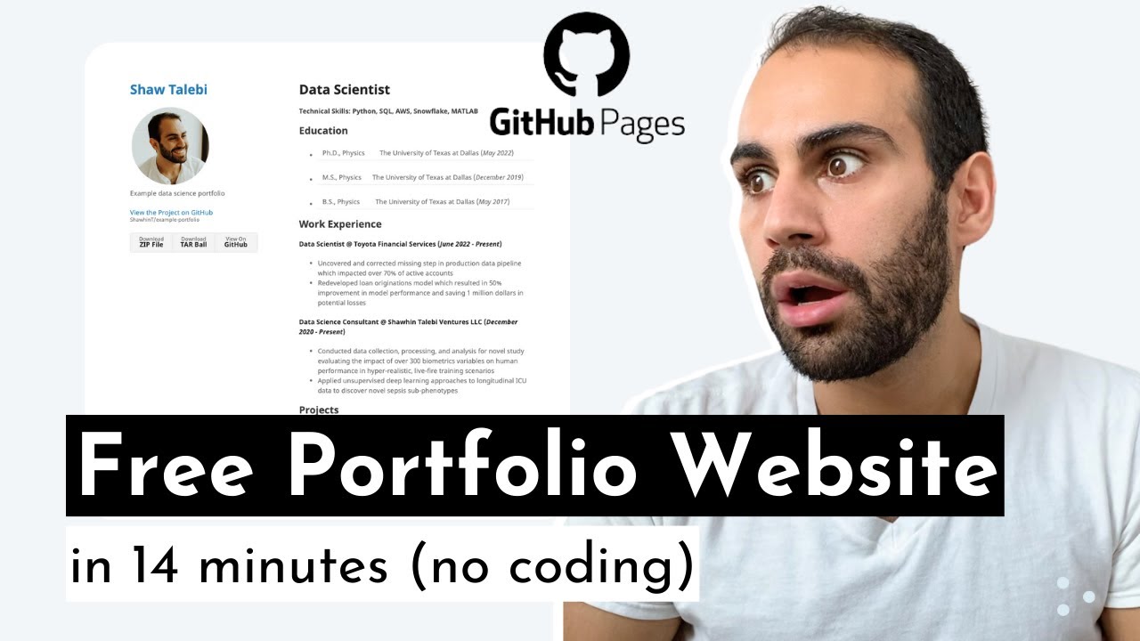 How To Make A Data Science Portfolio With GitHub Pages (2024) - YouTube