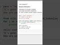 Sentence Tokenization #shorts #coding #pythontutorial #trending #python  #nlptraining