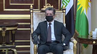 سەرۆکی حکومەتی هەرێمی کوردستان پێشوازی لە وەزیری بەرگری عێراق دەکاتMasrour Barzani