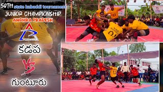 KADAPA VS GUNTUR 50th junior state kabaddi championship 2024 Andhra Pradesh