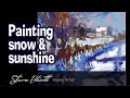 Painting snow and sunshine in pastels | Krita