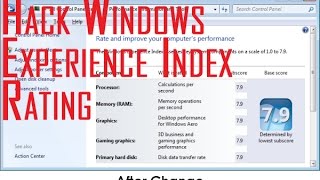 Hack windows experience index rating