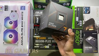 AMD Ryzen 7 7700 ASUS TUF GAMING B650M-PLUS WIFI AM5 GALAX RTX4060Ti AQUA ELEITE 240 WHITE