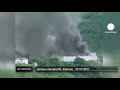 kosovo border post torched