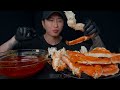 asmr mukbang king crab seafood boil sauce cooking u0026 eating sounds zach choi asmr