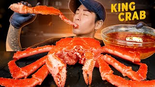 ASMR MUKBANG KING CRAB + SEAFOOD BOIL SAUCE | COOKING & EATING SOUNDS | Zach Cho