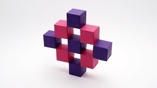 ORIGAMI MOVING CUBES - Seamless cubes version, no tape/glue (Jo Nakashima)