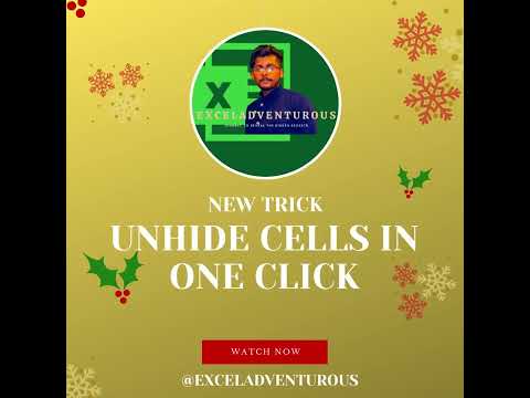 How to Unhide Hidden Rows and Columns in One click in Excel ?