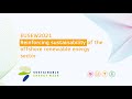 EUSEW2021 | Reinforcing sustainability of the offshore renewable energy sector