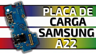 [ Samsung A22 A225M ] Como Trocar Conector Carga Microfone Sub Placa Carregamento Connector Charge